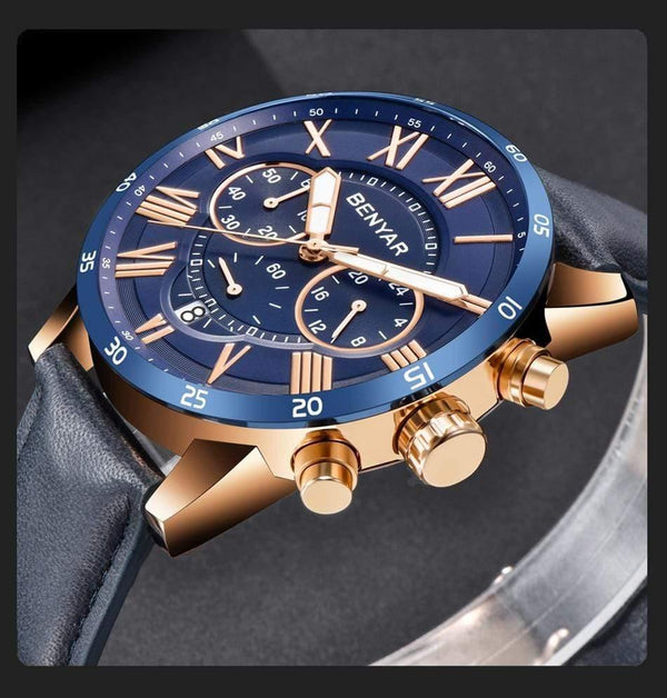 Planet Gates Blue B Watches Men Luxury Brand Quartz Watch Fashion Chronograph Sport Reloj Hombre Clock Male hour relogio Masculino