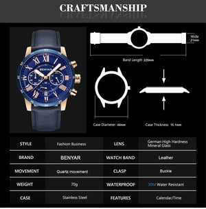 Planet Gates Blue B Watches Men Luxury Brand Quartz Watch Fashion Chronograph Sport Reloj Hombre Clock Male hour relogio Masculino