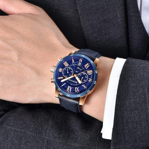 Planet Gates Blue B Watches Men Luxury Brand Quartz Watch Fashion Chronograph Sport Reloj Hombre Clock Male hour relogio Masculino
