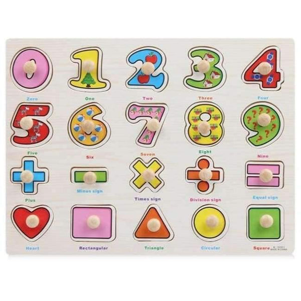 Planet Gates Blue Baby Kid Early educational toys baby hand grasp wooden puzzle toy alphabet and digit learning education child wood jigsaw toy