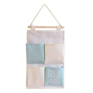 Planet Gates Blue Bag Canvas Pocket Hanging Organizers Wall Door Closet Decor Storage Bags Clothes Hanger Home Bathroom Wardrobe Organization Items