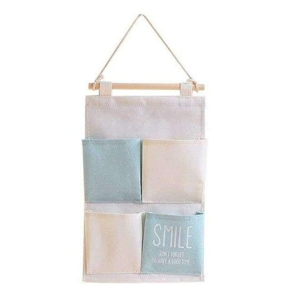 Planet Gates Blue Bag Canvas Pocket Hanging Organizers Wall Door Closet Decor Storage Bags Clothes Hanger Home Bathroom Wardrobe Organization Items