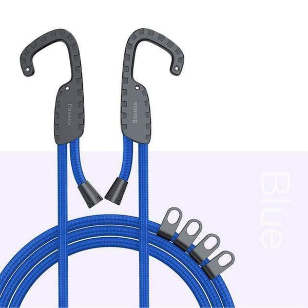 Baseus 3M Strong Elastic Rope Bungee Shock Cord Strap Stretch String Clothes Line with Hooks for Car Travel Outdoor Project Tent