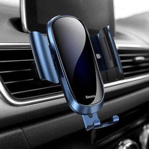 Baseus Car Phone Holder for iPhone Samsung Mobile Phone Holder Stand Metal Gravity Air Vent Mount GPS Cell Phone Holder in Car