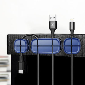Planet Gates Blue Baseus Mobile Phone Cable Clip For Car Desktop Tidy Charger Cable Organizer For Data Cable Digital Wire Charging Cable Winder