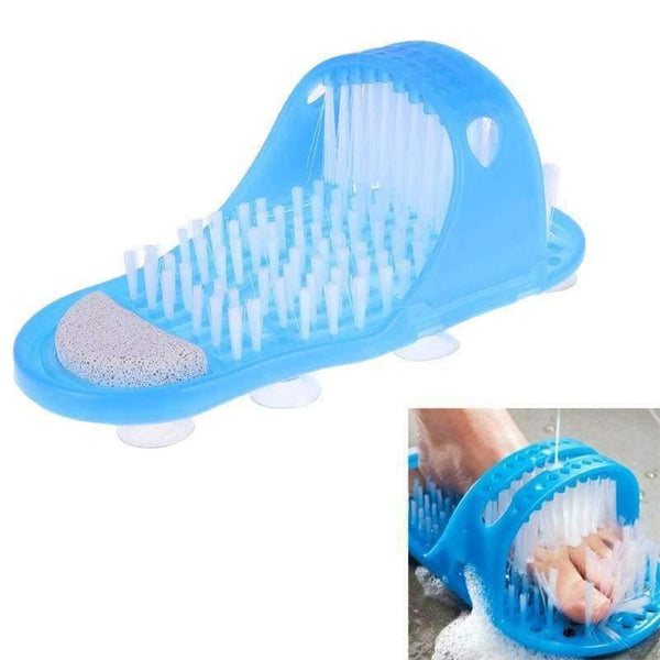 Planet Gates Blue Bathroom Products Easy Plastic Bath Massager Slippers Pumice Stone Foot Scrubber Bathroom Shower Brush Foot Cleaning Brush