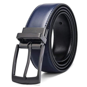 Fashion Male Reversible Leather Belt Men Business Trouser Belt Genuine Men Leather Belts For Jeans Blue Dark Brown Black
