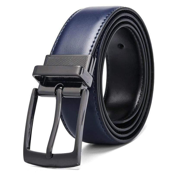 Fashion Male Reversible Leather Belt Men Business Trouser Belt Genuine Men Leather Belts For Jeans Blue Dark Brown Black
