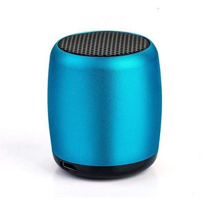Planet Gates Blue BM3 TWS Metal Super Mini Wireless Bluetooth Speaker Portable Small Pocket Size With Selfie Remote Control Microphone Lanyard