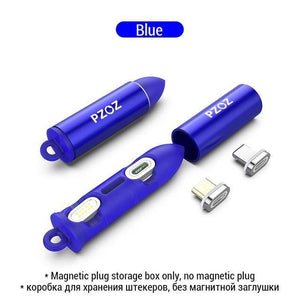 Planet Gates Blue Box NO Plug / 1M PZOZ 90 degree Magnetic Cable For iPad 2018 iPhone Xs Max X 6 6S 7 8 Plus 5 5S SE Fast Charging Cable Charger Adapter Phone Cord