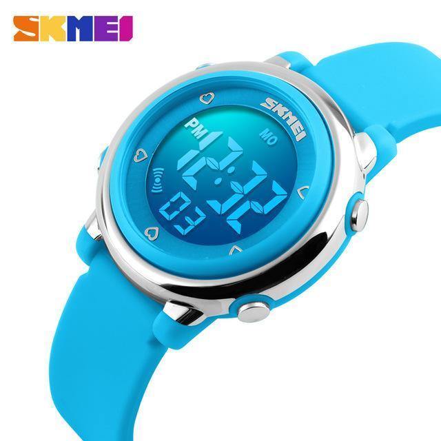 Planet Gates Brand Fashion Watch Change LED Light Date Alarm Round Dial Digital Wrist Watch Children Student Watches Free shipping