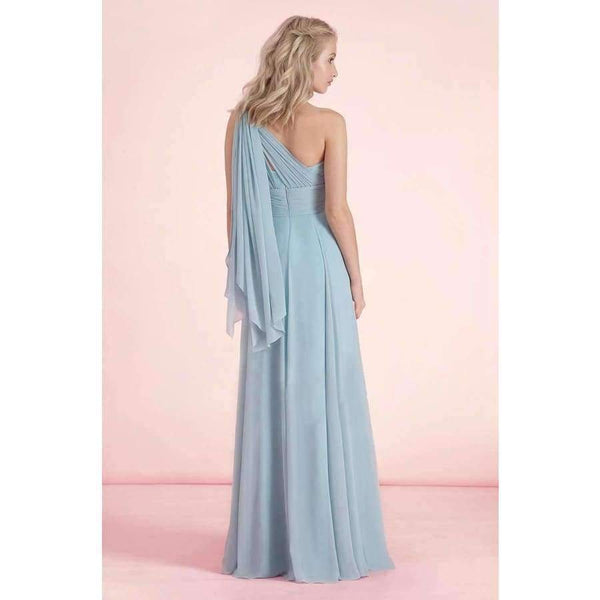 Planet Gates Blue Bridesmaid Dresses Chiffon Fall Winter Bridesmaid Dress Cheap Prom Vestido De Festa De Casamento Long-Party-Dress