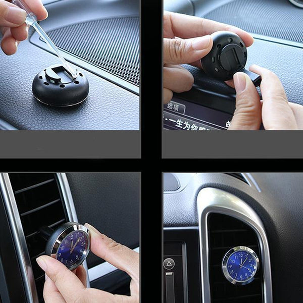Planet Gates Blue Car Quartz Outlet Clock Aromatherapy Electronic Perfume Gold Air Round Casual Fashion Clock Blue