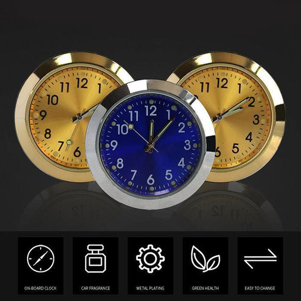 Planet Gates Blue Car Quartz Outlet Clock Aromatherapy Electronic Perfume Gold Air Round Casual Fashion Clock Blue