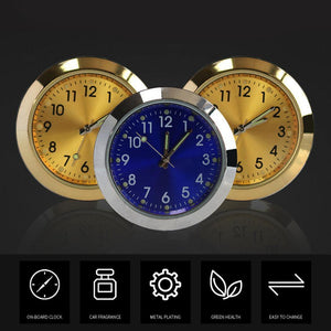 Planet Gates Blue Car Quartz Outlet Clock Aromatherapy Electronic Perfume Gold Air Round Casual Fashion Clock Blue