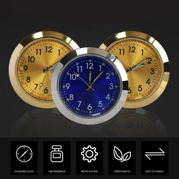 Planet Gates Blue Car Quartz Outlet Clock Aromatherapy Electronic Perfume Gold Air Round Casual Fashion Clock Blue