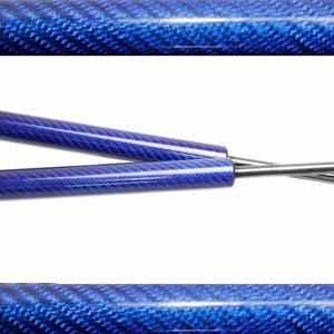 Planet Gates blue carbon fiber Gas Spring for Chevrolet Trailblazer (crossover) 2020- Front Bonnet Hood Modify Lift Support Shock Damper Absorber Gas Struts