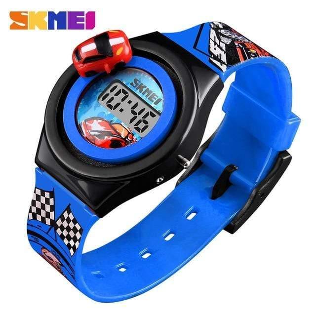 Planet Gates Cartoon Car Children's Watch Fashion Digital Electronic Children Watch Creative Cartoon Student Watch Boy Child