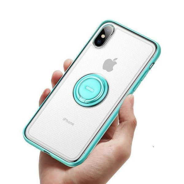 Planet Gates Blue Case / For iPhone Xs 5.8 Baseus Creative Phone Case For iPhone Xs with Ring Holder Stand Matte Case For iPhone Xs Max Xs XR 2018 for Magnetic Car Holder