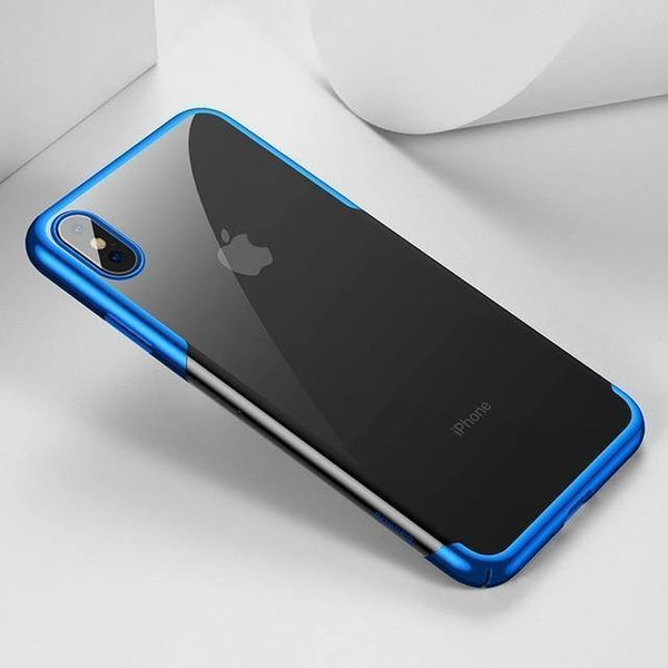 Planet Gates Blue Case / For iPhone Xs 5.8 Baseus For iPhone X Xs Case Luxury Plating Hard Plastic Phone Case For iPhone Xs XR XS Max 2018 Cases Thin Back Cover Coque