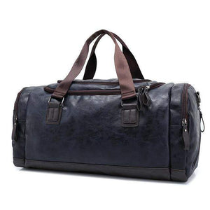 Planet Gates Blue Casual Travel Duffel Bag PU Leather Men Handbags Big Large Capacity Travel Bags Black Mens Messenger Bag Tote JXY815