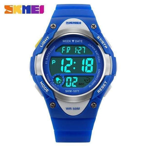 Planet Gates Blue Children's Watches Alarm Stopwatch Waterproof Swimming LED Digital Watch For Boy Girls Student Wristwatches