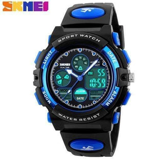 Planet Gates Blue Children's Watches Sport Military Fashion Kids Digital Quartz LED Watch For Girls Boys Waterproof Cartoon Wristwatch
