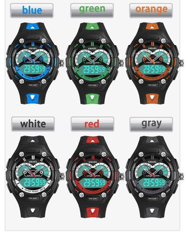 Planet Gates BLUE Children Watches Sports Waterproof Child Electronic LED 1339 Watch Safe Girls Boys Toy Watch Best Gifts