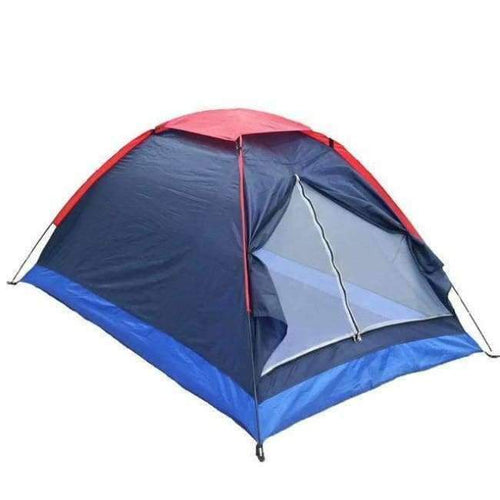 Planet Gates Blue / China 2 Persons Camping Tent Single Layer Beach Tent Outdoor Travel Windproof Waterproof Awning Tent Summer Tent with Bag RU Stock