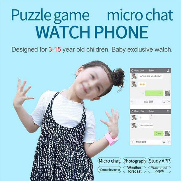 Planet Gates blue / China Anti Lost GPRS Positioning Smart Children's Watches SOS Smart Camera Phone Call Kids Smart Camera Clock Baby Boy Girls Gift