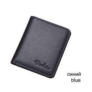 Planet Gates Blue / China BISON DENIM Black Purse For Men Genuine Leather Men's Wallets Thin Male Wallet Card Holder Cowskin Soft Mini Purses N4429