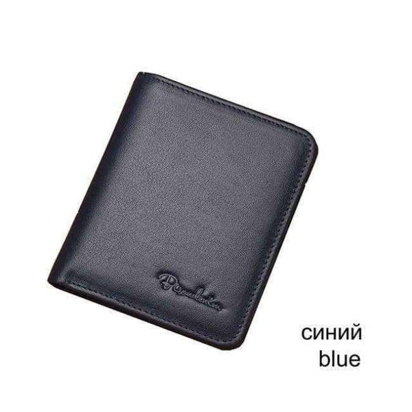 Planet Gates Blue / China BISON DENIM Black Purse For Men Genuine Leather Men's Wallets Thin Male Wallet Card Holder Cowskin Soft Mini Purses N4429