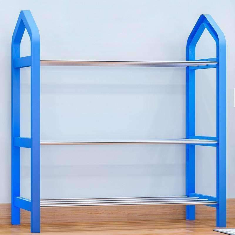 Planet Gates Blue / China COSTWAY 3 Tier Shoes Rack Shoe Cabinets Stand Shelf Shoes Organizer Living Room Bedroom Storage Furniture W0180