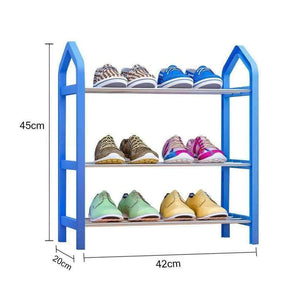 Planet Gates Blue / China COSTWAY 3 Tier Shoes Rack Shoe Cabinets Stand Shelf Shoes Organizer Living Room Bedroom Storage Furniture W0180