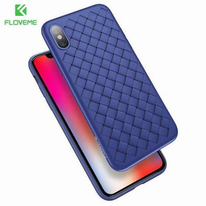 Planet Gates Blue / China / For iPhone X FLOVEME Super Soft Phone Case For iPhone 8 X XS Max Luxury Grid Cases For iPhone 6 6s 7 8 Plus XR XS Cover Silicone Accessories