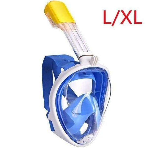 Planet Gates Blue / China Full Face Diving Mask Detachable Dry Summer Snorkeling Diving Mask Swimming Training Scuba Anti-fog Under Water Snokel