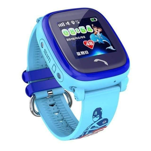 Planet Gates Blue / China GPS Tracker Watch For Kids Swim touch screen SOS Emergency Call Location smart watch DF25 Wearable Children's watch