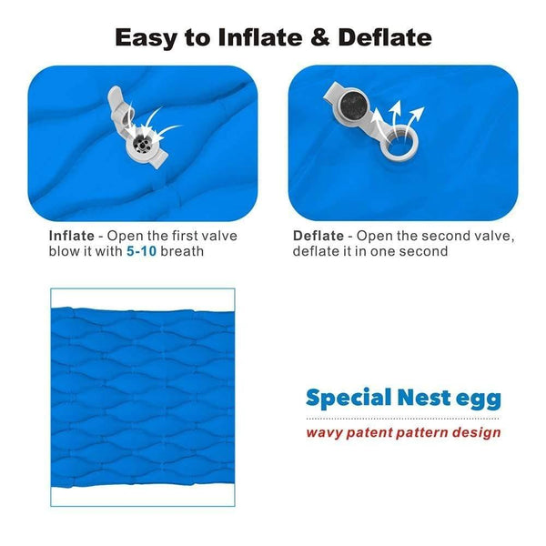 Planet Gates blue / China Inflatable Sleeping Pad Camping Mat With Pillow air mattress Cushion Sleeping Bag air sofas inflatable sofa