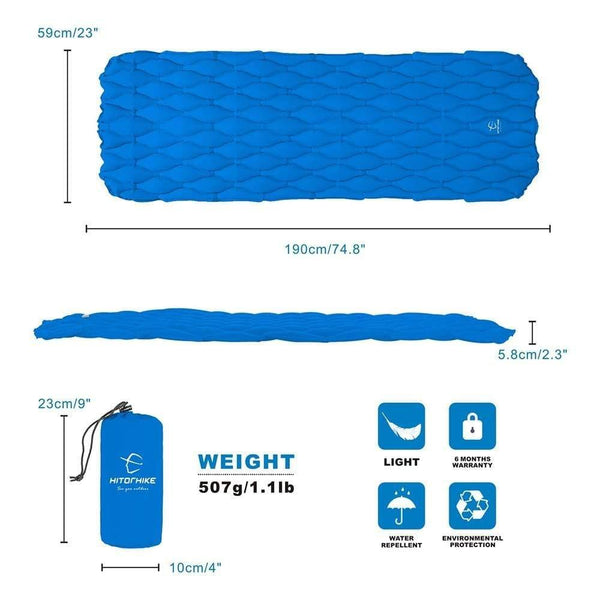 Planet Gates blue / China Inflatable Sleeping Pad Camping Mat With Pillow air mattress Cushion Sleeping Bag air sofas inflatable sofa