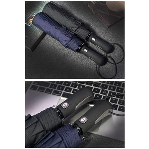 Planet Gates Blue / China New Big Strong Fashion Windproof Men Gentle Folding Compact Fully Automatic Rain High Quality Pongee Umbrellas