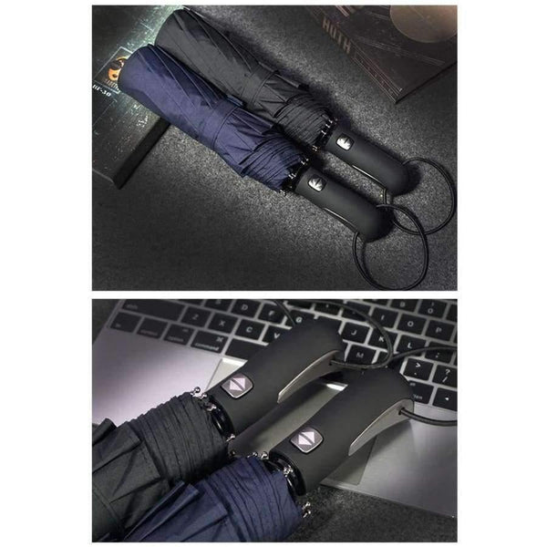 Planet Gates Blue / China New Big Strong Fashion Windproof Men Gentle Folding Compact Fully Automatic Rain High Quality Pongee Umbrellas