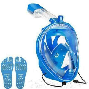 Planet Gates Blue / China / S/M Full Face Anti-Fog Diving Mask Underwater Swimming Snorkel Mask Scuba Set for Gopro Camera Beach Foldable Breathing