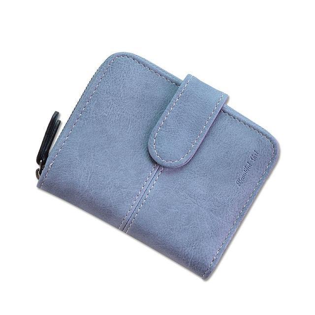 Planet Gates Women's Small Wallet For Credit Card Female Coin Purse Leather Wallet Fashion Short Clutch Lady Solid Mini Purse Women Wallets