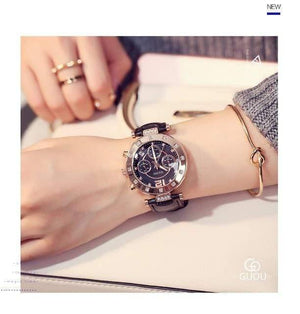 Planet Gates Blue / China Women's Watches  Ladies Watch Women Diamond Watches Bracelets For Women Montre Femme Auto Calendar Clock Leather Saat
