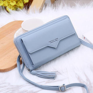 Planet Gates Blue / China Women Wallets Leather Shoulder Bag  Fashion Large Capacity Card Holder Female Zipper Wallet Slim Purse