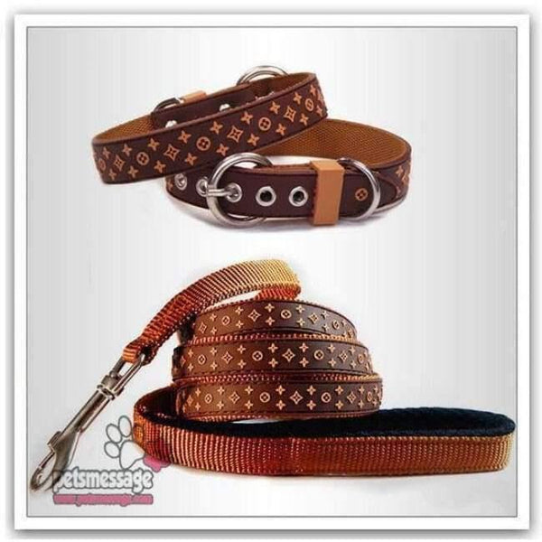 Planet Gates Blue Collar Lead / S Product For Dog Pet Collar Lead Rubber & Nylon Leather High Quality Black Brown White Dog Collar 1pcs/lot