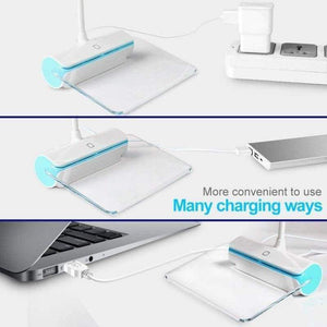 Planet Gates Blue color Novelty LED Message Desk Lamp Eye Protection USB Rechageable LED Table Lamp Touch Switch Reading Light  Light 3 Mode Dimming