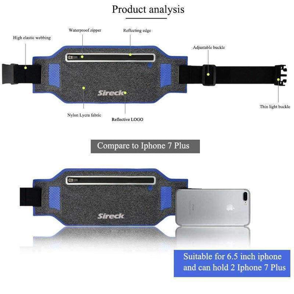 Planet Gates Blue Color Running Bag Men Women Running Belt Fanny Pack Waist Bag 4 Colors Waterproof Outdoor Sport Gym Fitness Run Bag Accessories