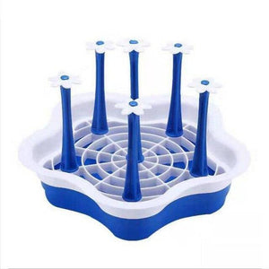 Creative kitchen cup drain rack Household plastic 6 plum water cup storage rack