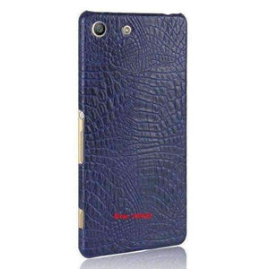 Planet Gates Blue Crocodile Snake Pattern Hard PC PU Leather Leathe Lether Phone accessories Back Etui Coque Case For Sony Xperia M5 Cheap